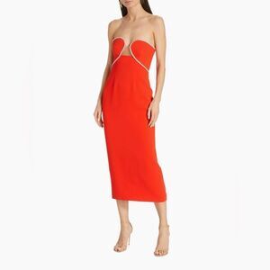 Self-Portrait Sleeveless Crepe Midi-Dress size 10